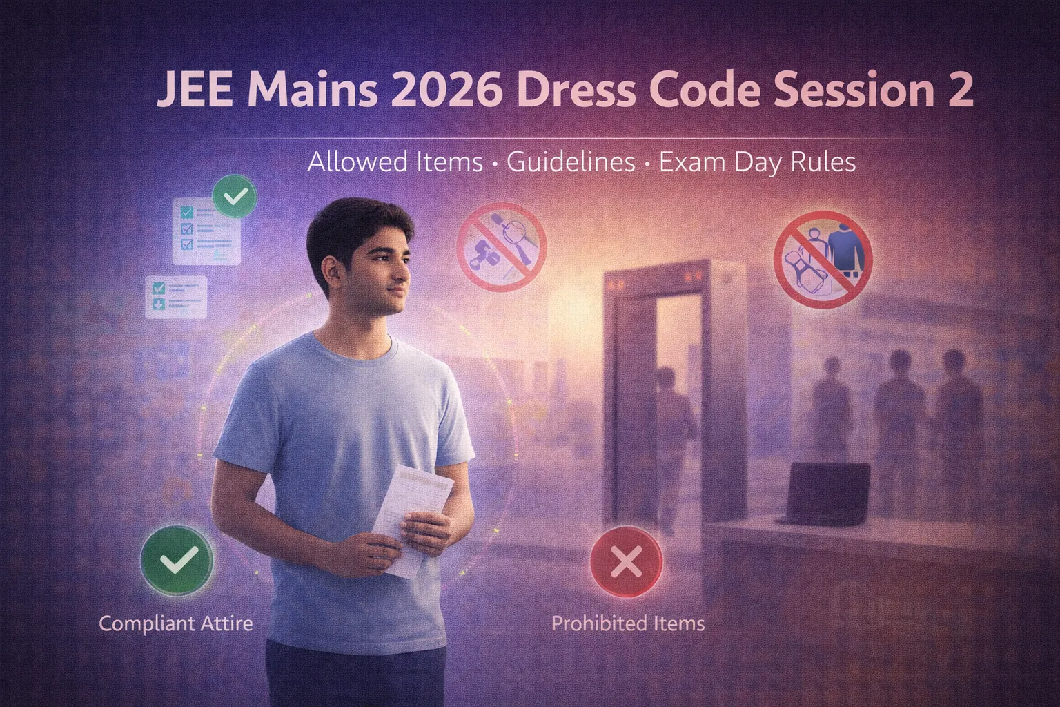 JEE Mains 2026 Dress Code Session 2: Rules, Allowed Items & Guidelines