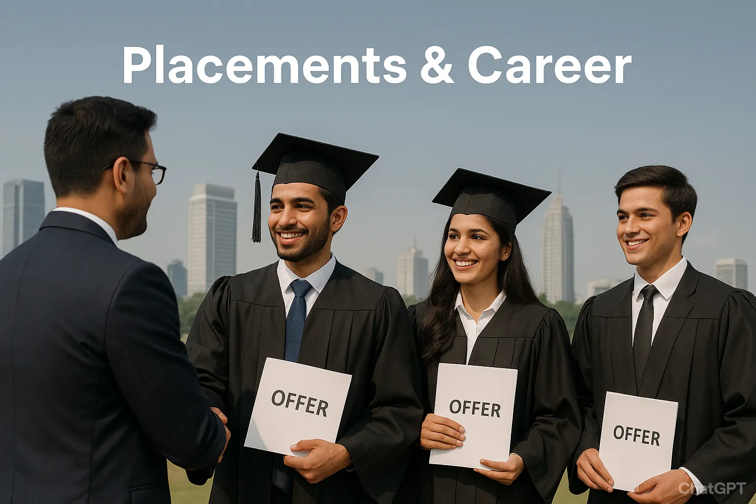 Delhi NCR college graduates achieving high placements and career success.