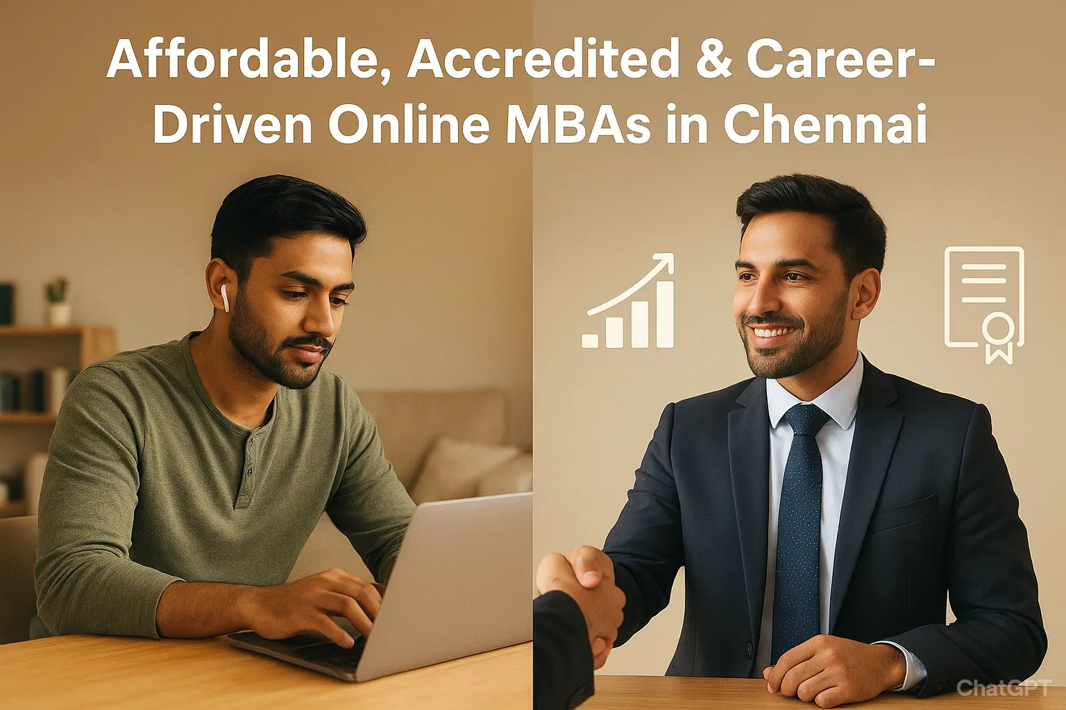Working professionals achieving career growth through Chennai online MBA programs.