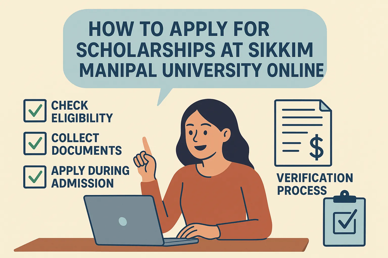 SMU scholarship application steps.