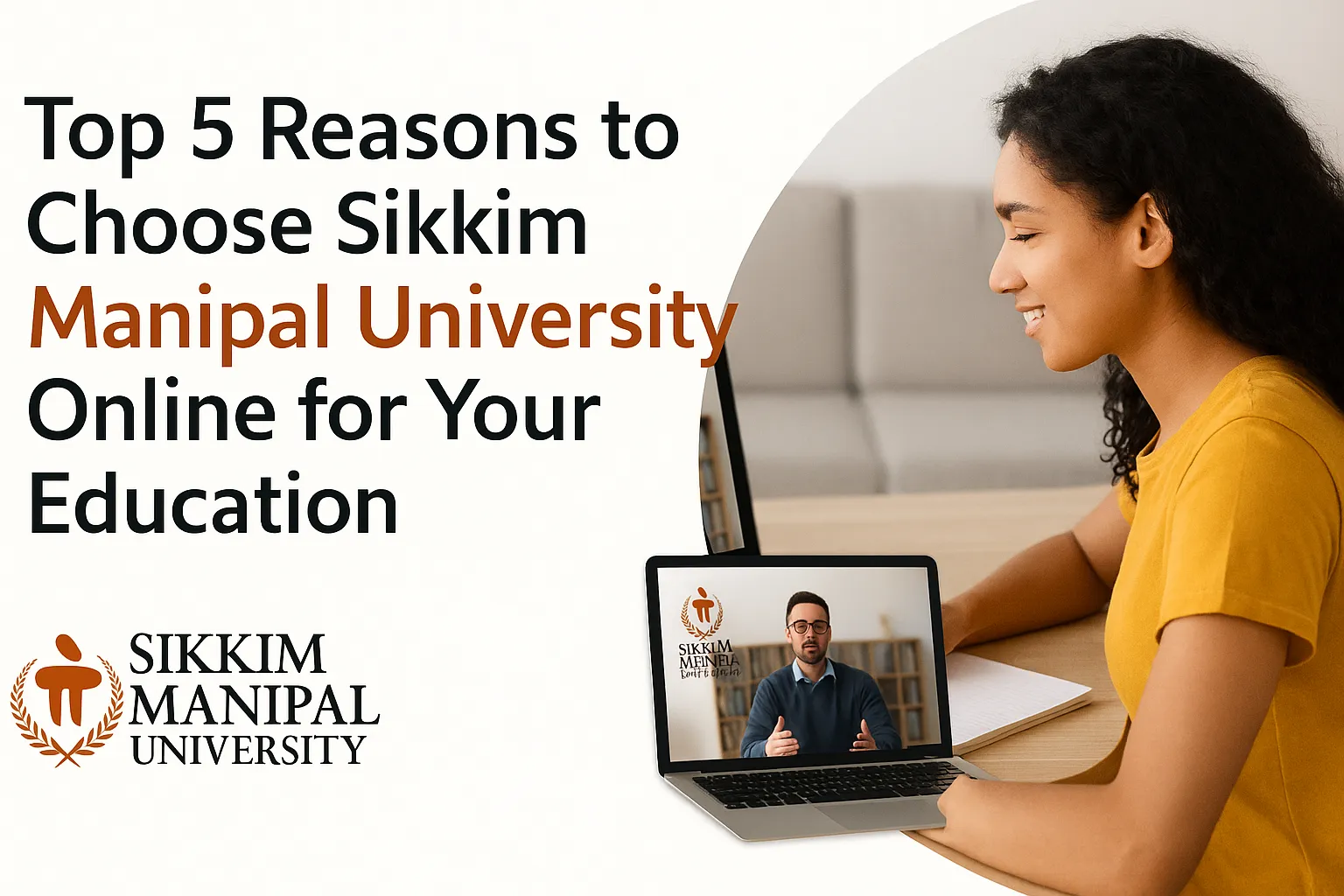 Sikkim Manipal University online learning benefits infographic